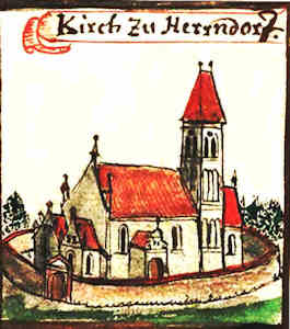 Kirch zu Herrndorf - Koci, widok oglny